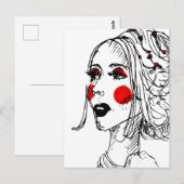 Fashion Model Sketch Postkarte (Vorne/Hinten)