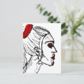 Fashion Model Sketch Postkarte (Stehend Vorderseite)