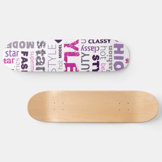 Fashion Model Style Beauty Star Comp Skateboard (Horizontal)
