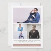 Fashion Modeling Composite Card Einladung (Rückseite)