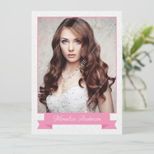 Fashion Modeling Composite Card Einladung (Stehend Vorderseite)
