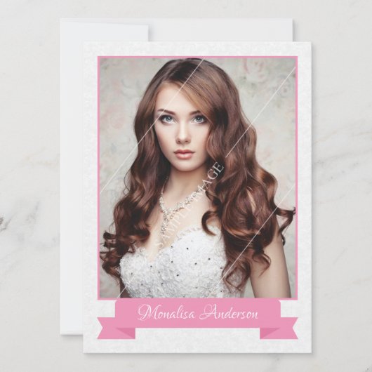 Fashion Modeling Composite Card Einladung (Vorderseite)