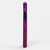 Fashion Modern Pink Purple Glitter Leopard Case-Mate iPhone Hülle (Hinten/Rechts)
