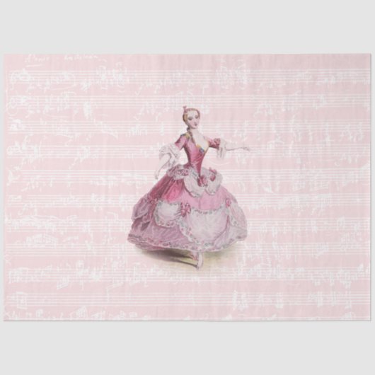 Fashion Music Ephemera Französisch Seidenpapier (Vorderseite)