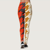fashion orange geometric chic pattern leggings (Rückseite)
