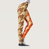 fashion orange geometric chic pattern leggings (Rechts)