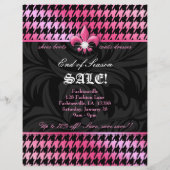 Fashion Party Hahnentrittmuster Lilie Pink Spring Flyer (Hinten)