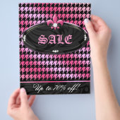 Fashion Party Hahnentrittmuster Lilie Pink Spring Flyer (Hand)