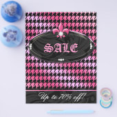 Fashion Party Hahnentrittmuster Lilie Pink Spring Flyer (Einzeln)