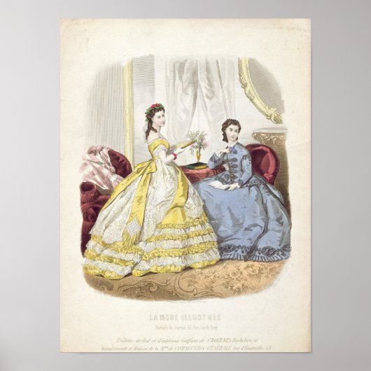 Fashion-Platte mit Ballgwns Poster (Vorne)