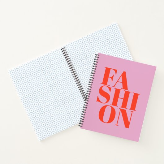 Fashion Print Pink Ästhetik Preppy Moderne Dekorat Notizblock (Innenseite)