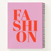 Fashion Print Pink Ästhetik Preppy Moderne Dekorat Notizblock (Rückseite)