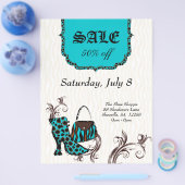 Fashion Purse Boot Zebra Leopard Verkauf Flyer (Einzeln)