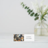 Fashion QR Code Nähen Einfache Tasten Beruflich Mini Visitenkarte (Stehend Vorderseite)