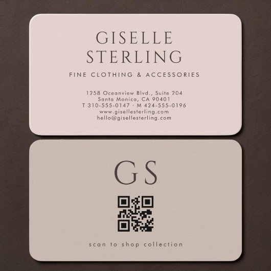 Fashion QR Code Visitenkarte