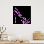 Fashion Quote für High Heel Poster (Küche)