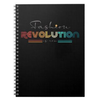 Fashion Revolution Retro-Typografie-Notizbuch Notizblock