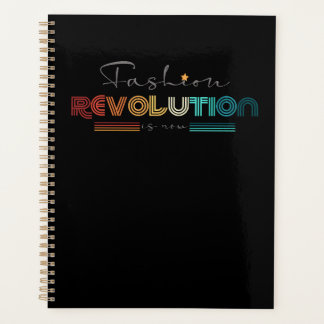 Fashion Revolution Retro-Typografisches Notizbuch Planer