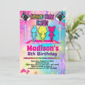 Fashion Runway Birthday Party Einladung (Stehend Vorderseite)
