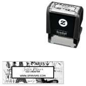 Fashion Salon SPA french eiffel tower Paris Permastempel (Beispiel)