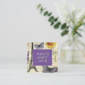 Fashion Salon WELLNESS-CENTER französischer Eiffel Quadratische Visitenkarte (Stehend Vorderseite)