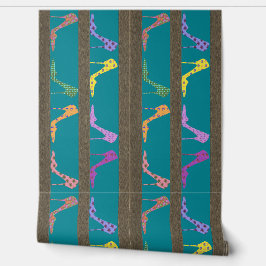 Fashion Shoe Shelves Wallpaper Border LW Blue Tapete