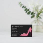 Fashion Shoe Theme Business Cards Visitenkarte (Stehend Vorderseite)