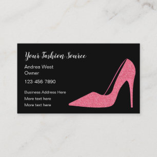 Fashion Shoe Theme Business Cards Visitenkarte