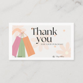 Fashion Shop Business Card - Blumenästhetik Visitenkarte