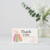 Fashion Shop Business Card - Blumenästhetik Visitenkarte (Stehend Vorderseite)