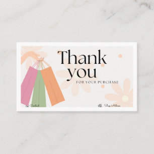 Fashion Shop Business Card - Blumenästhetik Visitenkarte