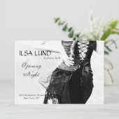 Fashion Shop Eröffnung Nacht Einladung (Stehend Vorderseite)