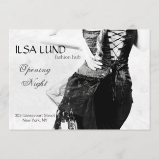 Fashion Shop Eröffnung Nacht Einladung