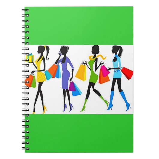 Fashion Shopping Girls Illustration Notizblock (Vorderseite)