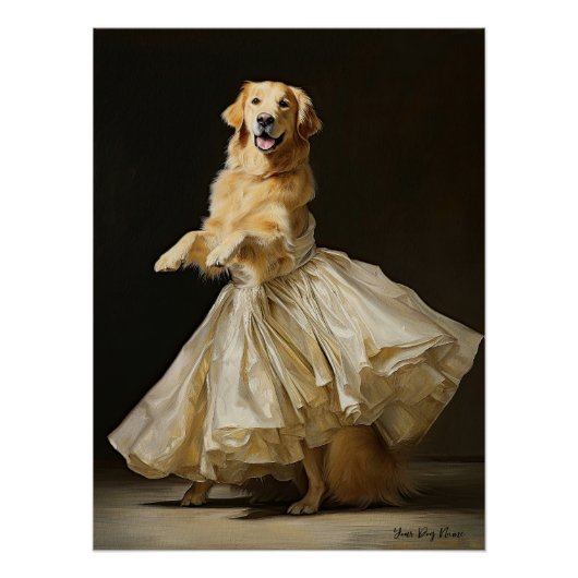 Fashion Show, Golden Retriever Dog 01 - Jonathan B Poster (Vorderseite)