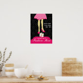 Fashion Show Poster Hübsch Shoes und Dress Pink (Küche)