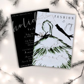 Fashion Show Watercolor Vogue Holiday Einladung