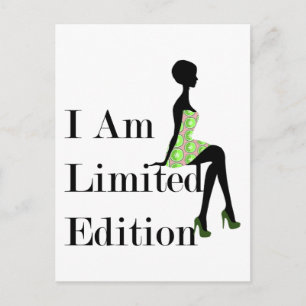 Fashion Silhouette I Am Limited Edition Zitat Postkarte