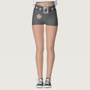 Fashion Silver Clovers Leggings