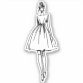 Fashion Sketch Sticker (Vorderseite)