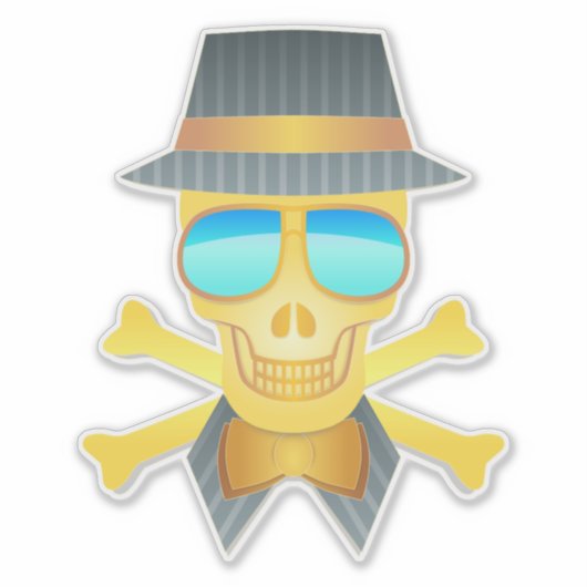 Fashion Skull Aufkleber (Vorderseite)