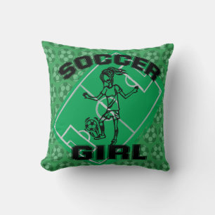 Fashion Soccer Girl Football Design Kissen