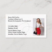 Fashion Social Media Influencer Visitenkarte (Vorderseite)