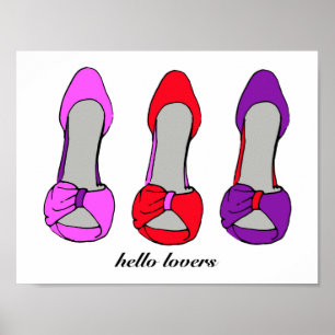 Fashion Stiletto Heelses Shoe Lover Poster
