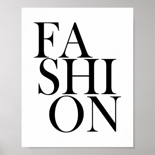 FASHION - Stilvolles, elegantes Typografikangebot Poster (Vorne)