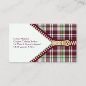 Fashion Tailoring Business Card Visitenkarte (Rückseite)