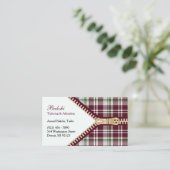 Fashion Tailoring Business Card Visitenkarte (Stehend Vorderseite)