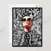 Fashion Tangle Postcard Postkarte (Vorne/Hinten)