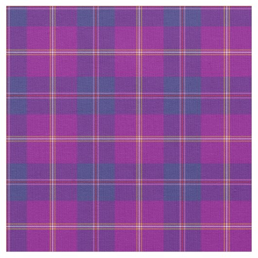 Fashion Tartan Kariert Fashion Violet Gold Blue Re Stoff (Nahaufnahme)