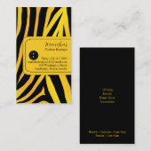 Fashion Tiger Stripes Business Card Visitenkarte (Vorne/Hinten)